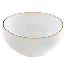 کاسه ابگوشت سفید لب طلا گلدن اپال