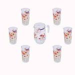 پارچ ولیوان کانتری فلاور قرمز لومینارک